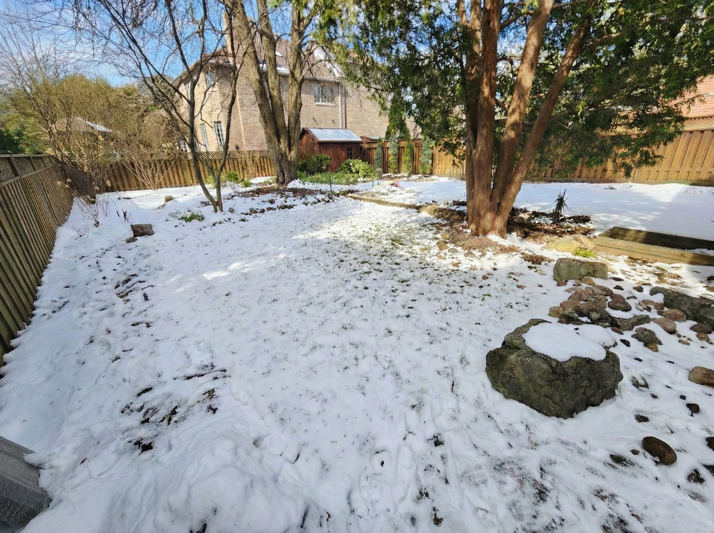 Before: Geometric Paver Patio in Etobicoke transformation