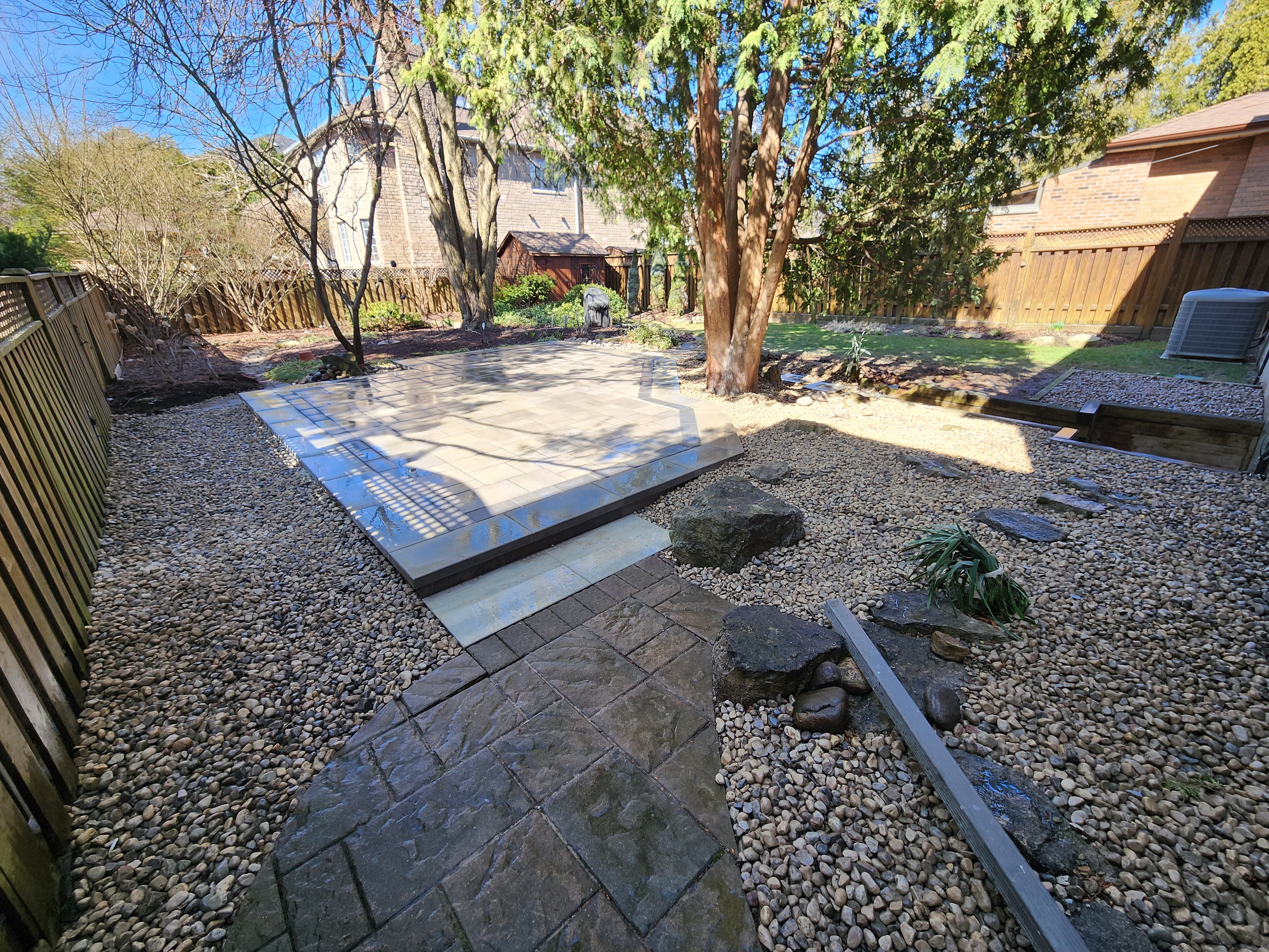 Geometric Paver Patio in Etobicoke — image 1