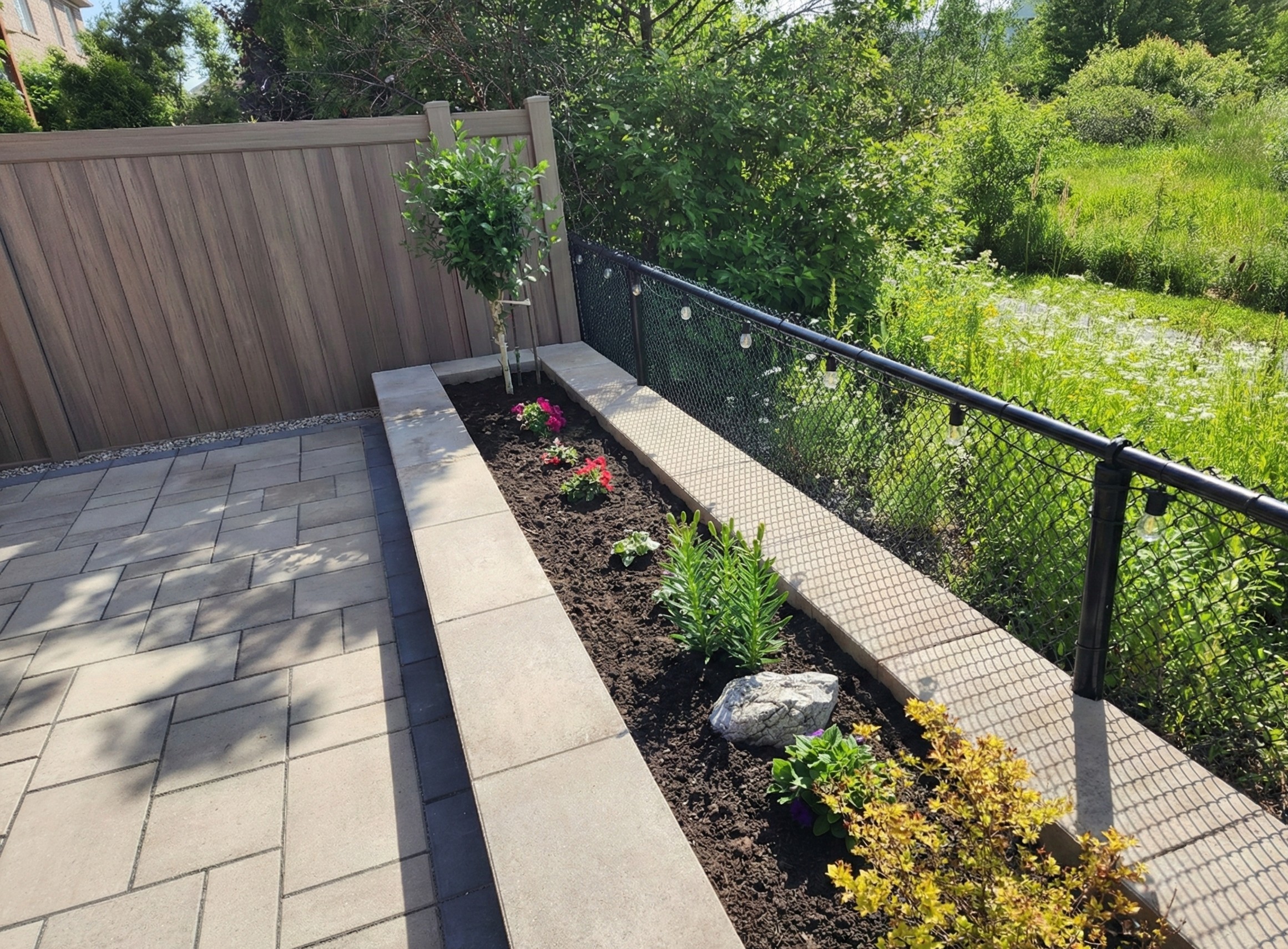 Backyard Paving and Raised Garden Bed Mississauga — image 3