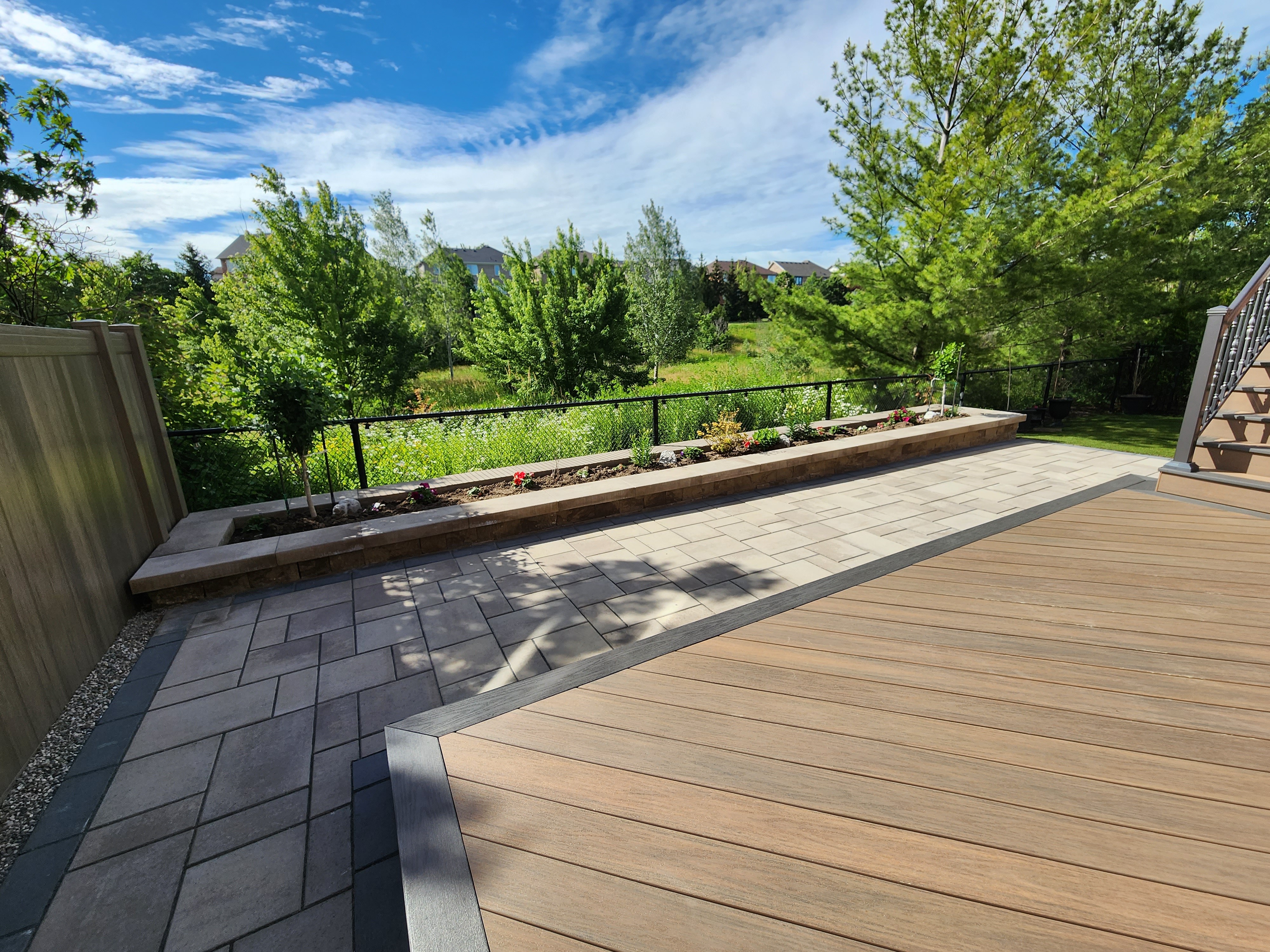 Backyard Paving and Raised Garden Bed Mississauga